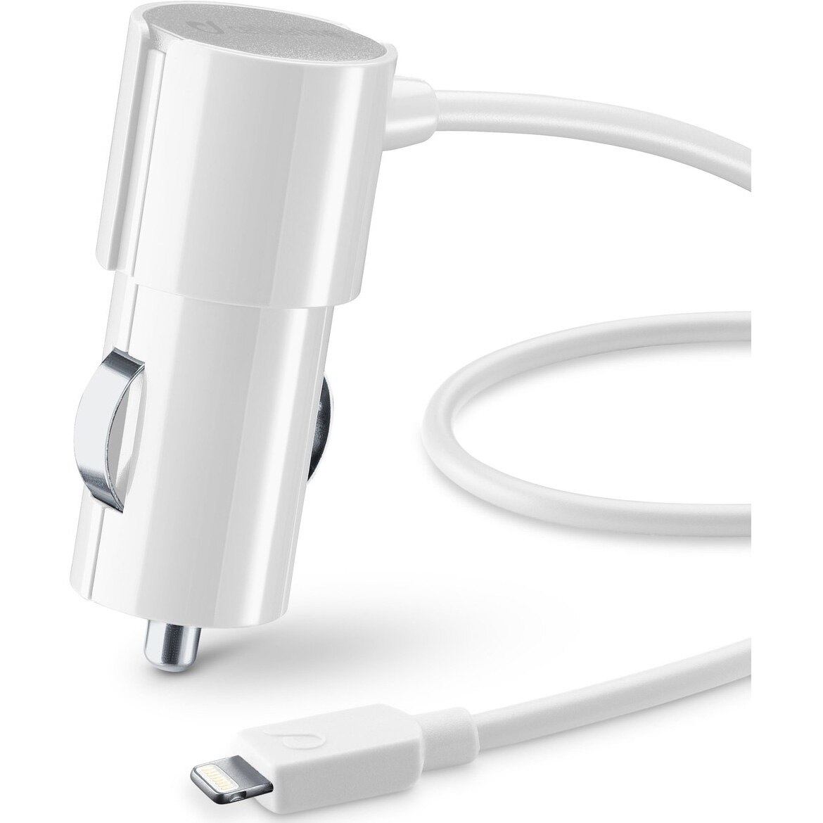 Incarcator Auto Cellularline Basic cu cablu Lightning 5W, Alb