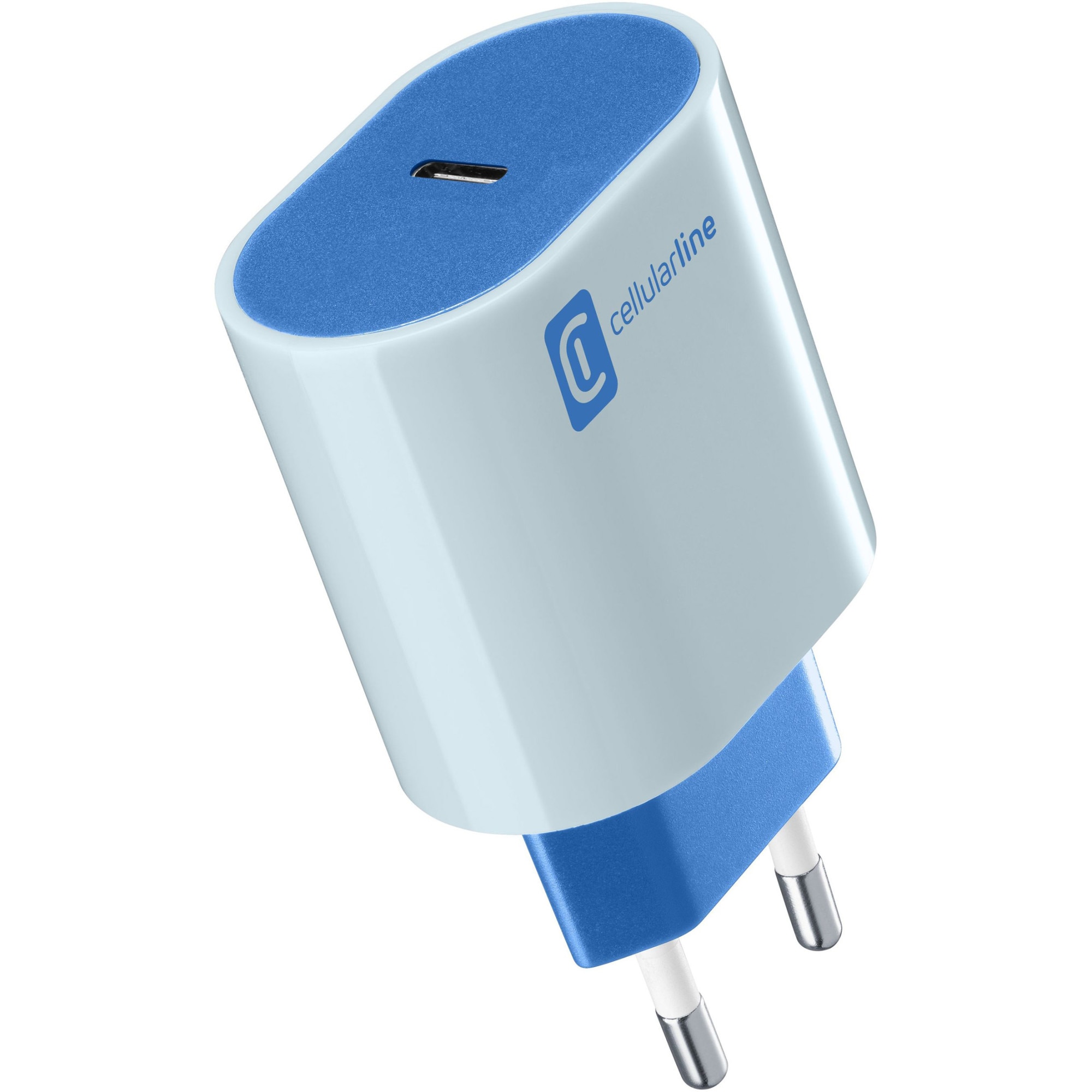Incarcator retea Cellularline StyleColor 1XUSB-C 20W, Albastru