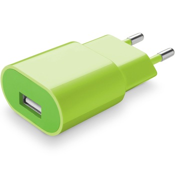 Incarcator retea Cellularline StyleColor 1XUSB 1A, Verde