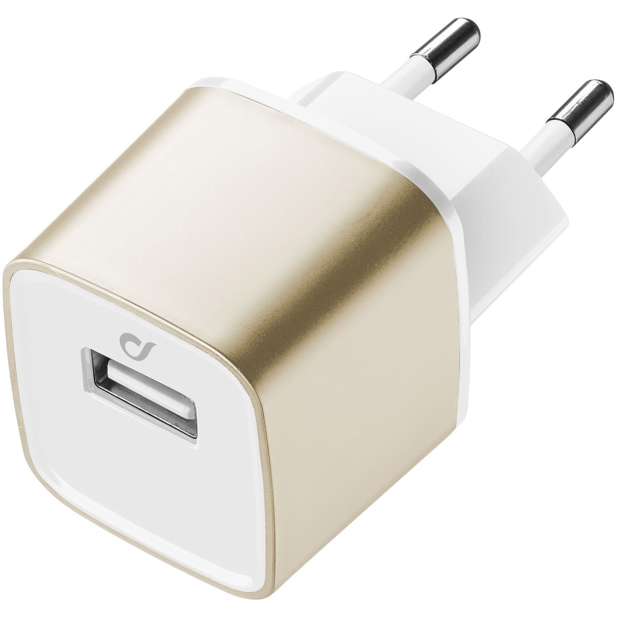 Incarcator retea Cellularline UniqDesign 1XUSB 10W, Alb-Auriu