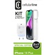 Комплект Cellularline Мрежово зарядно устройство, 1XUSB-C, 20W, Бял, Калъф за iPhone 14 Plus, Прозрачен