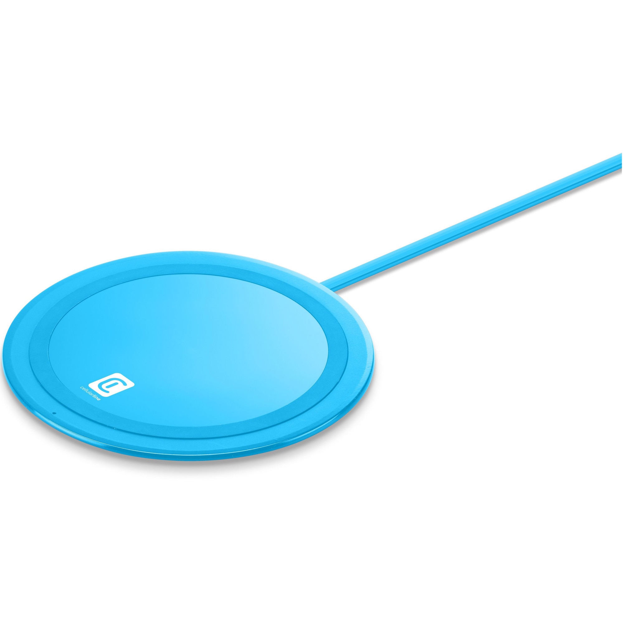 Incarcator Wireless de birou Cellularline Neon 10W, Albastru