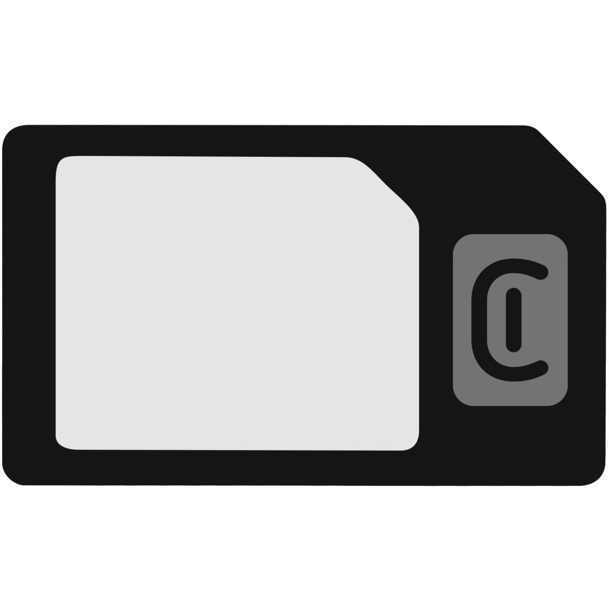 Adaptor Cellularline pentru Micro SIM la SIM, Negru