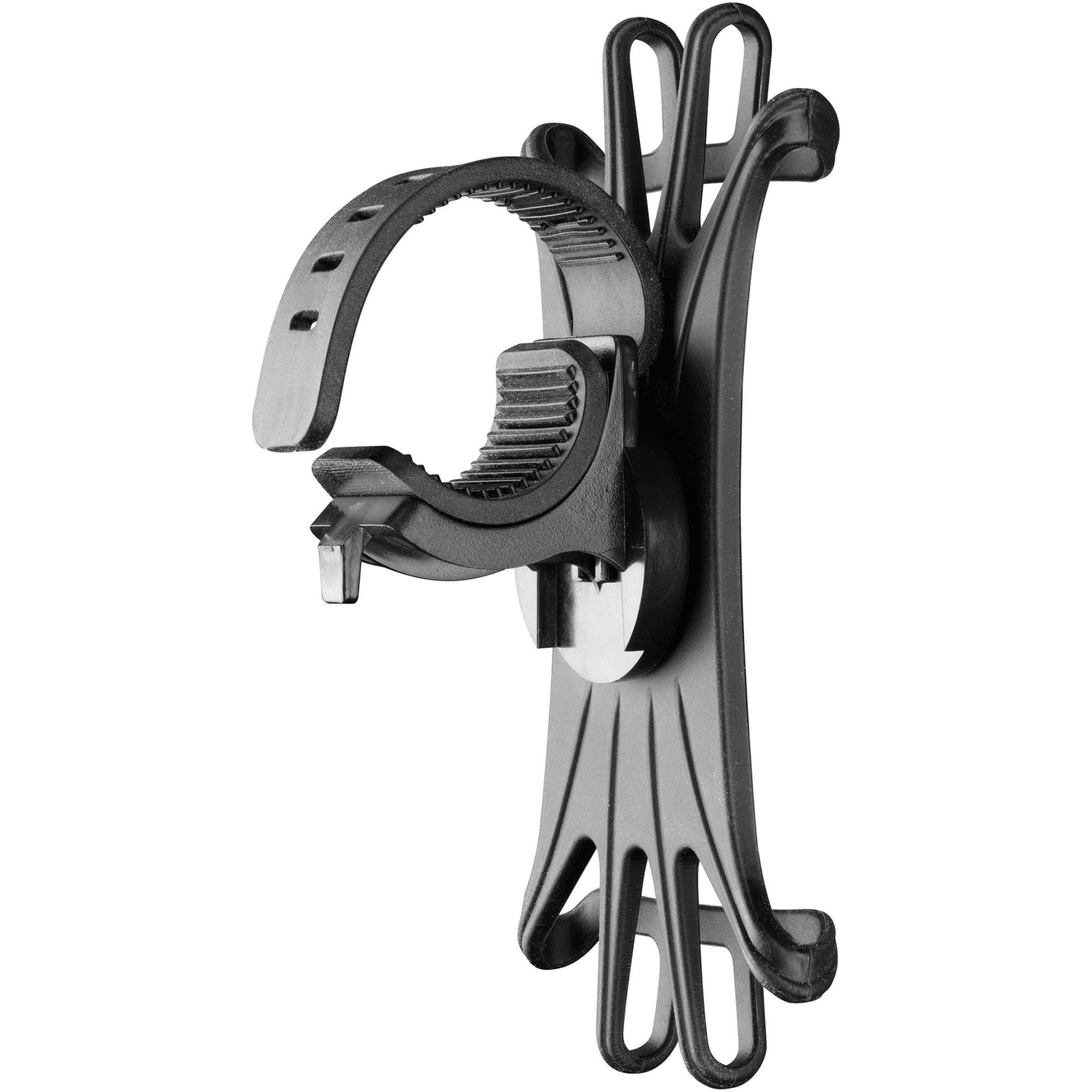 Suport telefon Cellularline Rider Twist din silicon pentru bicicleta, Negru