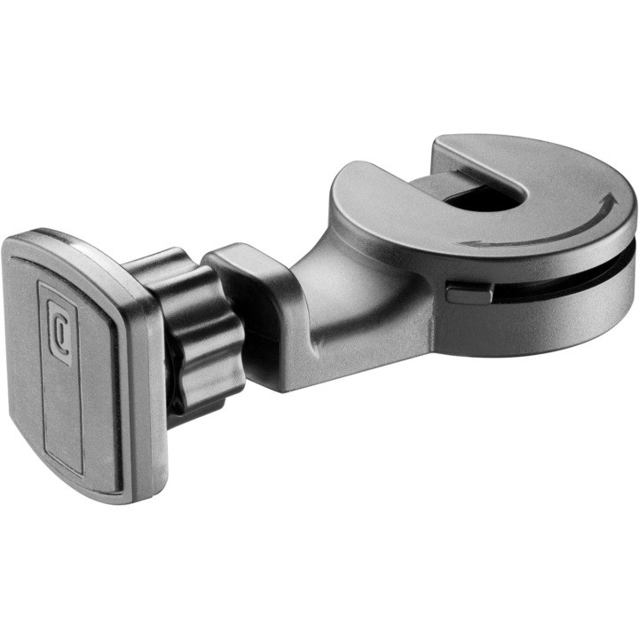 Suport Auto Cellularline Magnetic 360°cu prindere pentru tetiera diametru 8-12mm, Negru