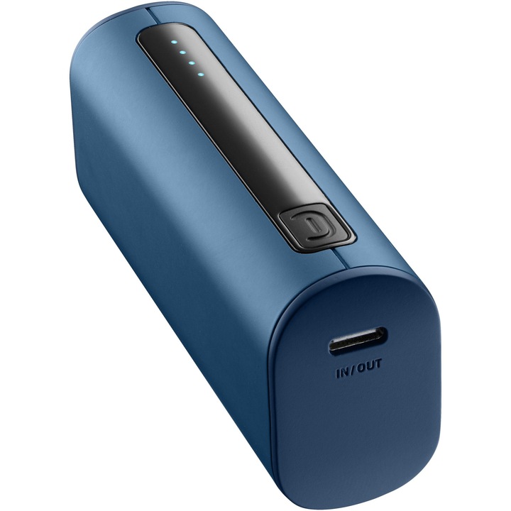 Външна батерия Cellularline Thunder Mini 5000 mAh, USB-C, Син