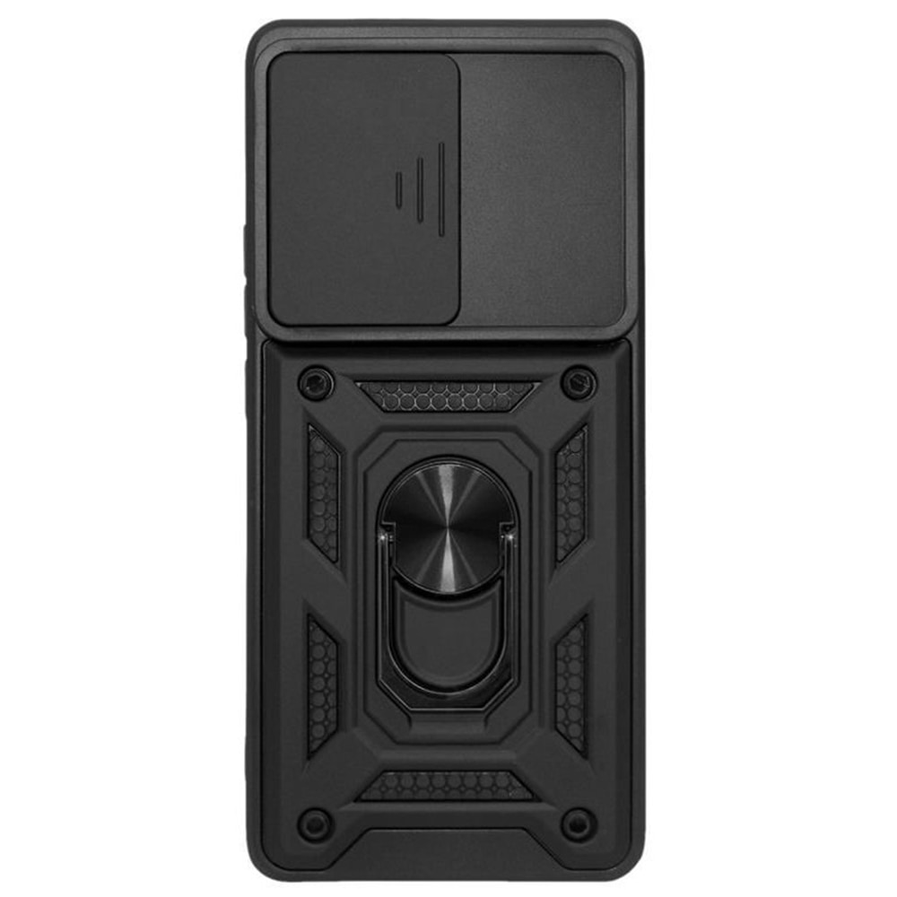 Husa pentru Oppo Reno10 / Reno10 Pro Premium Hybrid Armor Kickstand, Slider Camera, Antisoc, Protectie Superioara, Negru