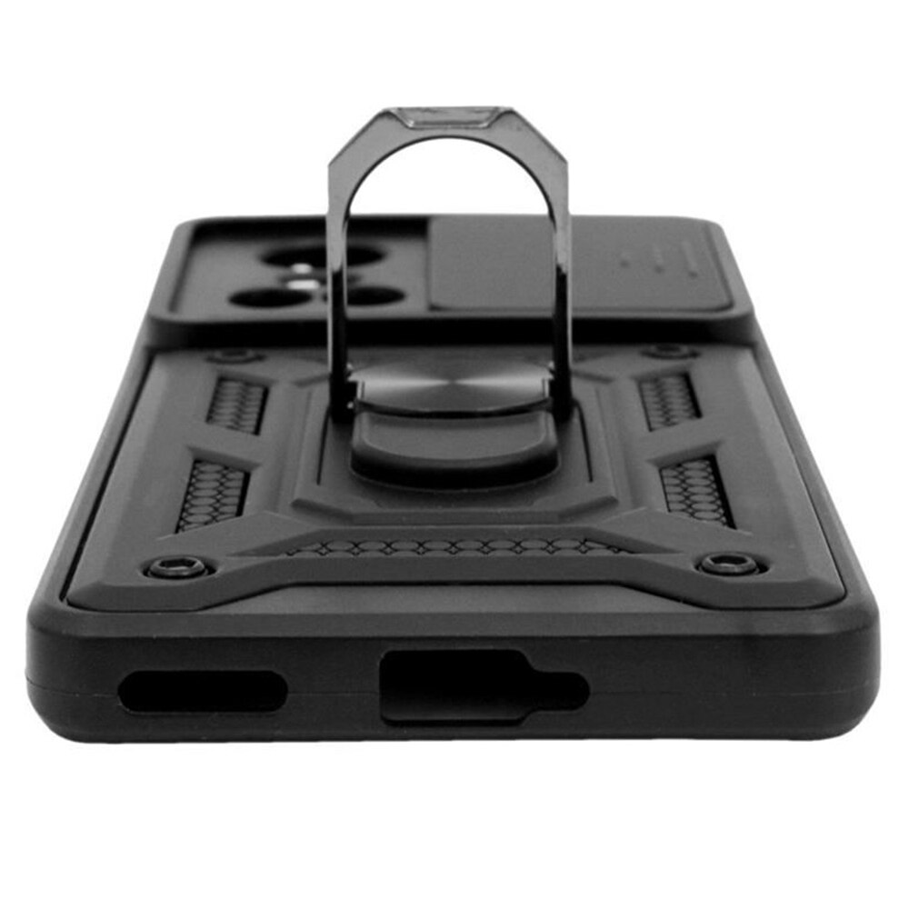 Husa pentru Oppo Reno10 / Reno10 Pro Premium Hybrid Armor Kickstand, Slider Camera, Antisoc, Protectie Superioara, Negru