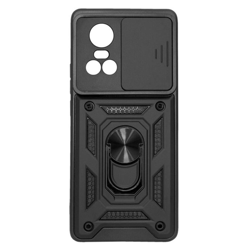 Husa pentru Oppo Reno10 / Reno10 Pro Premium Hybrid Armor Kickstand, Slider Camera, Antisoc, Protectie Superioara, Negru