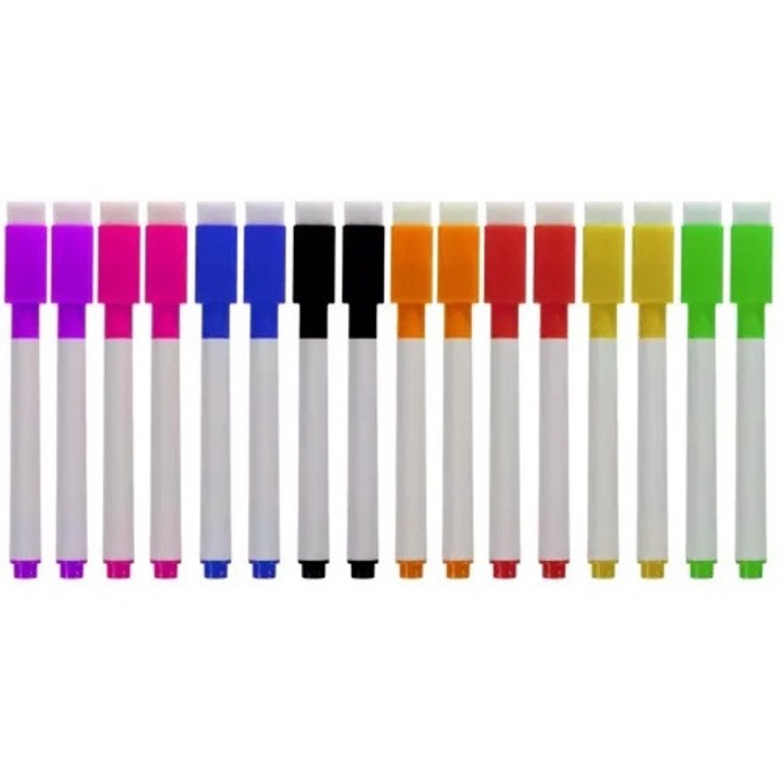 Комплект от 16 маркера със сухо изтриване, Maaleo, Multicolor