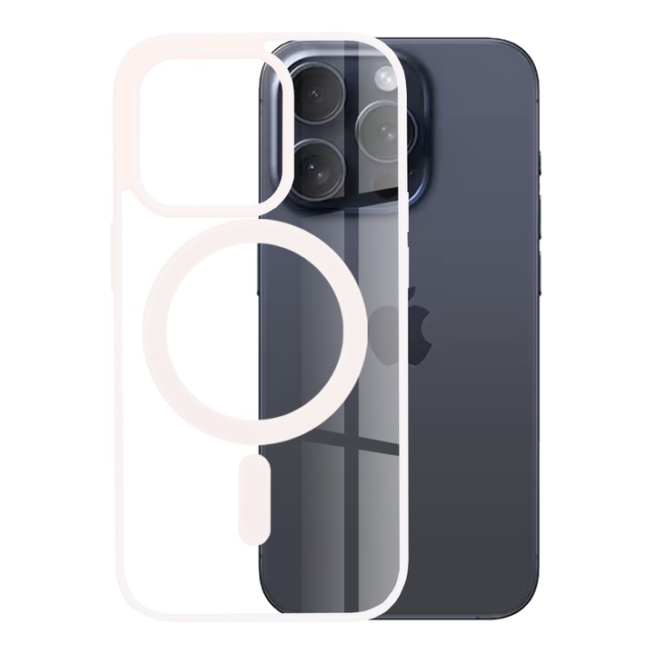 Védőtok iPhone 15 Pro, Impact Safe, MagSafe Pro, G846, Lexgard, Nude Pink készülékekhez
