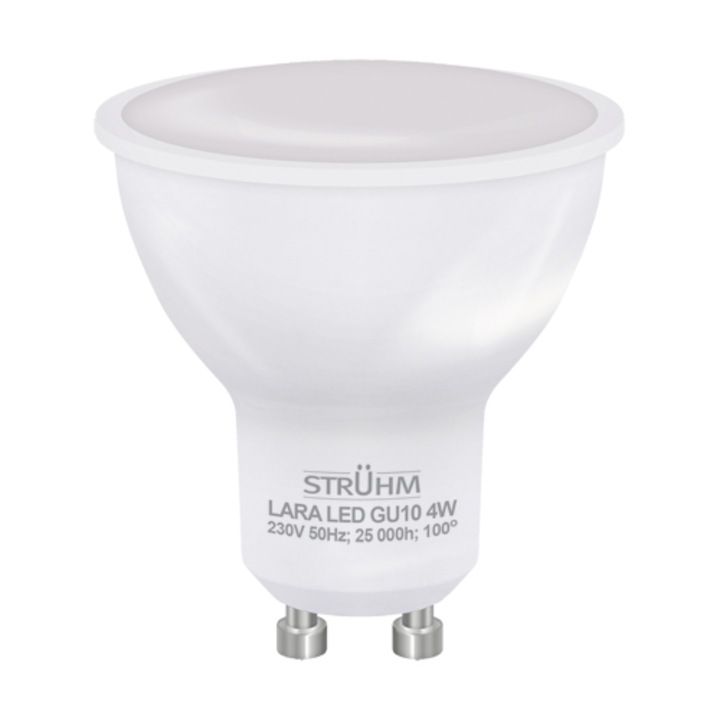 Bec Led Struhm, LARA LED, GU10 4W, 380 lm, Lumina Calda