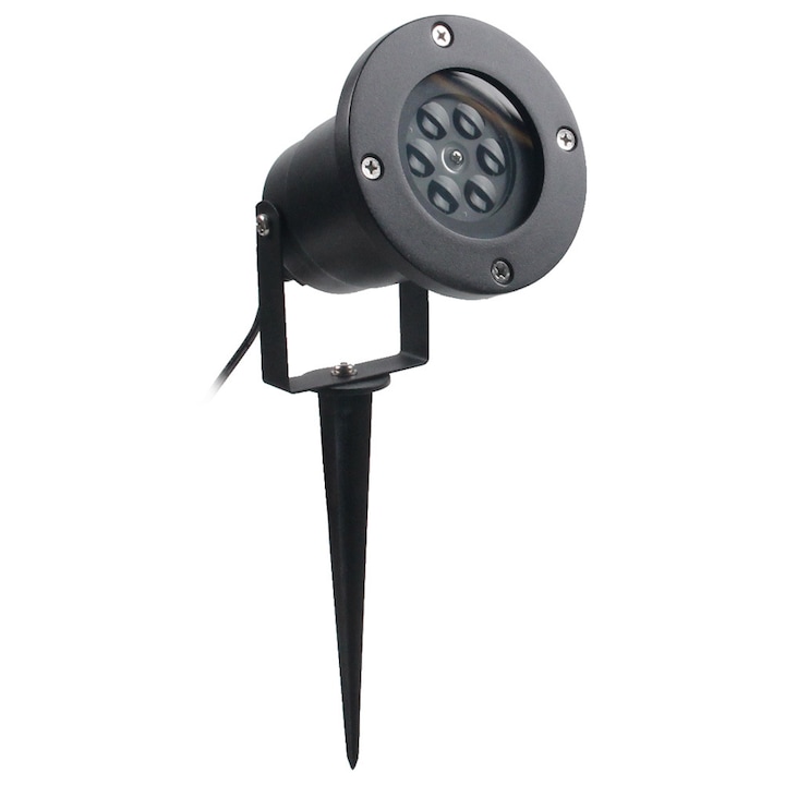 Proiector LED, Sunmostar, IP44, Cu telecomanda, Priza UK, Negru