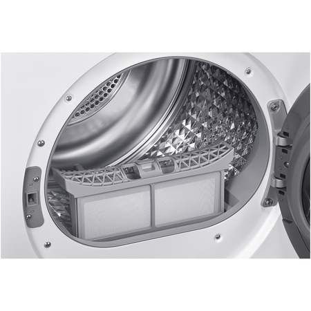 Uscator Samsung DV80CGC0B0AHLE, Pompa de caldura, 8 kg, Clasa A++, Optimal Dry, Wrinkle Prevent, WiFi SmartThings, AI Energy, Alb