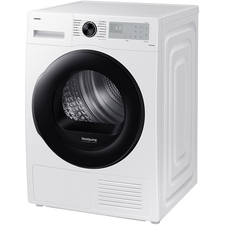Uscator Samsung DV80CGC0B0AHLE, Pompa de caldura, 8 kg, Clasa A++, Optimal Dry, Wrinkle Prevent, WiFi SmartThings, AI Energy, Alb