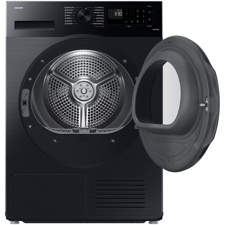 Uscator Samsung DV90CGC0A0ABLE, Pompa de caldura, 9 kg, Clasa A++, Optimal Dry, Wrinkle Prevent, WiFi SmartThings, AI Energy, Negru