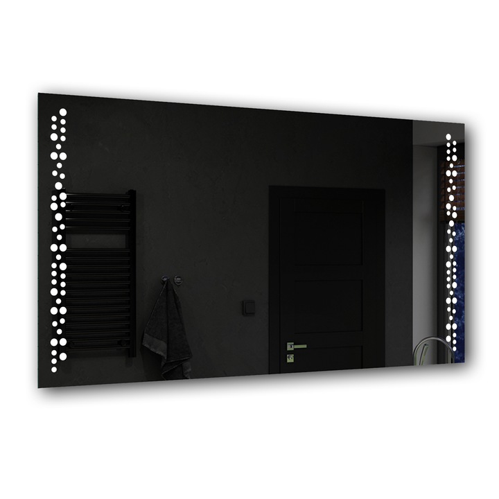 Oglinda pentru baie cu iluminare LED, Artforma, 140x50 cm