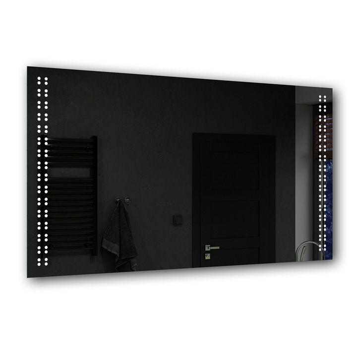 Oglinda baie cu iluminare LED, Artforma, 70x50 cm, Baterie