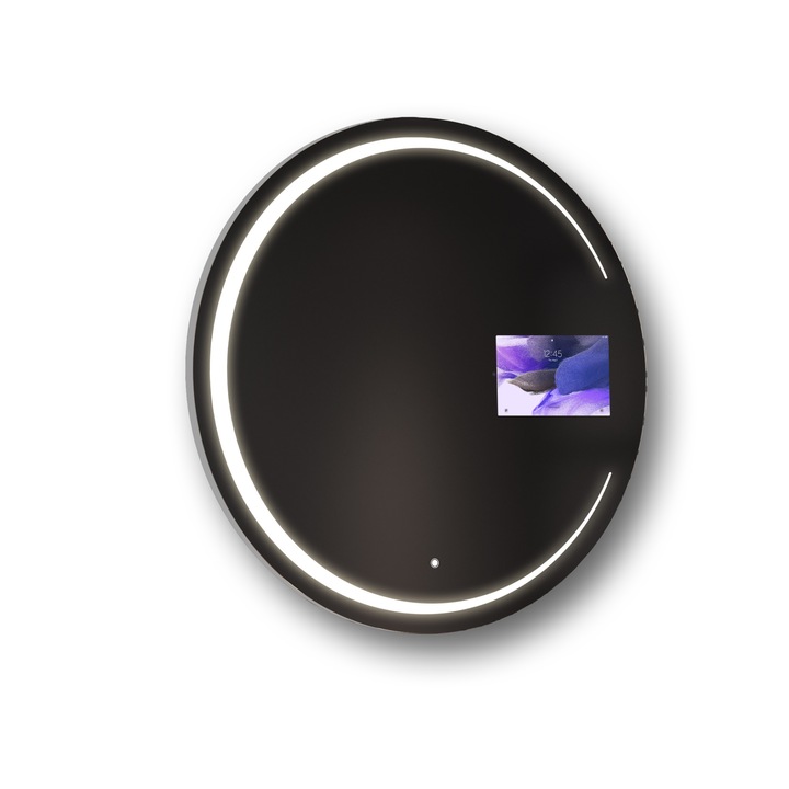 Oglinda decorativa cu iluminare LED Artforma SOKR156 95x95 cm alb rece 7000K, Smart Panel, set inclus accesorii de montaj