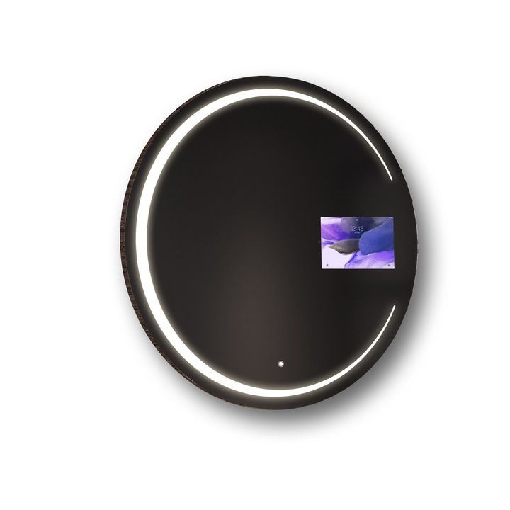 Oglinda baie cu iluminare LED, Artforma, SOKR156, 120x120cm, Alb rece 7000K, Panou inteligent