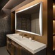 Oglinda baie, Artforma, Sticla, Model iluminare LED, 110x60 cm, Lumina rece, Alb