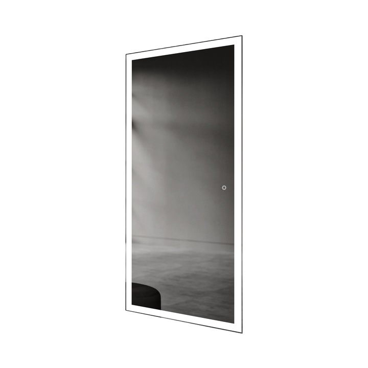 Oglinda baie cu iluminare LED, Artforma, Verticala, 60x110 cm, Alb rece