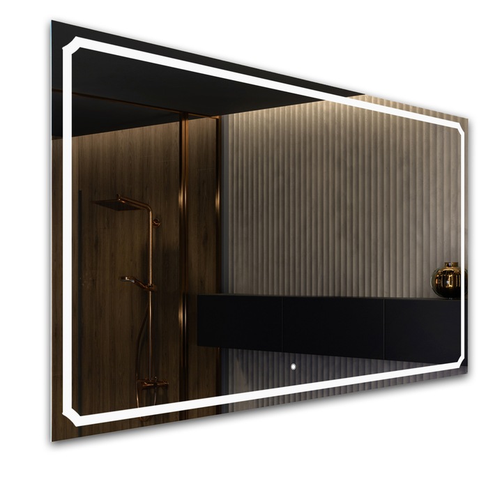 Oglinda orizontala baie, Artforma, Iluminare LED 137, 9.6W/m,110x50 cm