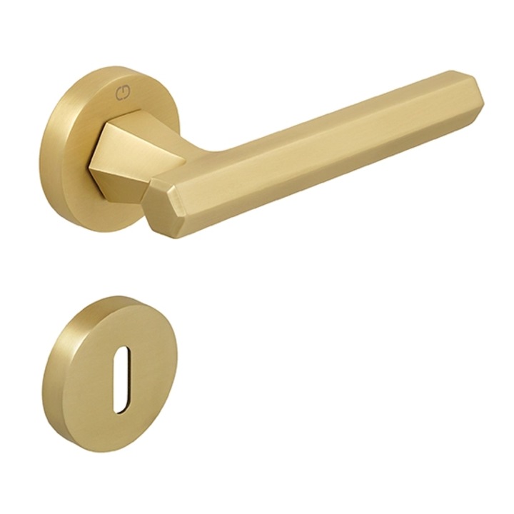 Set maner usa camera Thor, cu rozeta rotunda, finisaj alama satin CB