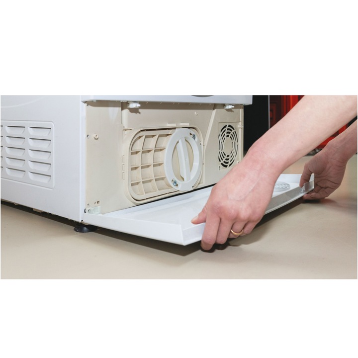 Uscator de rufe Candy Rapido Pro RPE H8A2TRE-S, Pompa de caldura, 8 kg, Clasa A++, WiFi, Easy Case, Programe rapide de uscare, Dry Senzor, Kilo Detector, Alb