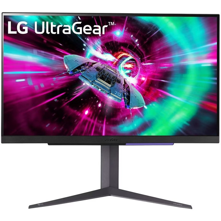 LG UltraGear UHD monitor, 27 hüvelykes IPS, 3840 x 2160 4K, 1 x USB 3.0 upstream, 2 x USB 3.0 downstream, 1 x DisplayPort 1.4, 1 x audiokimenet, 2 x HDMI 2.1
