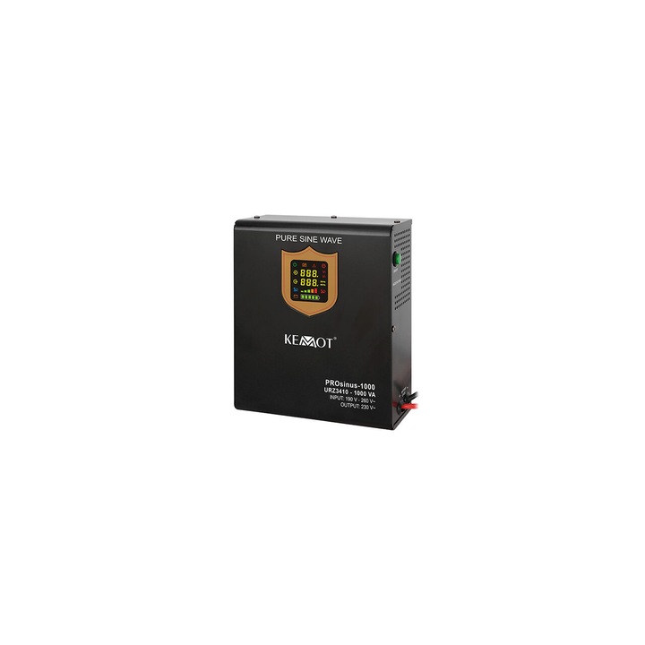 UPS centrale termice, 1000VA/700W, 12V, unda sinusoidala pura, 33.5 x 32 x 18 cm