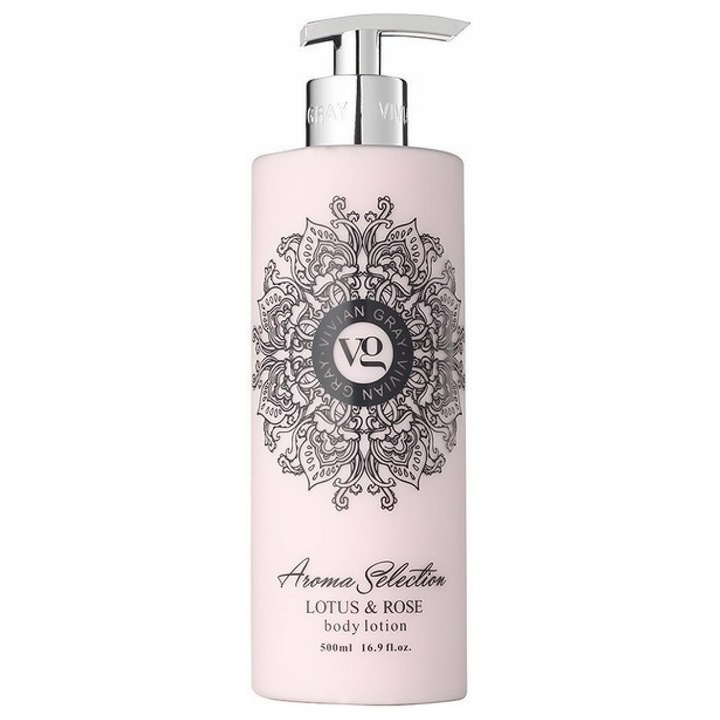 Vivian Grey Aroma Selection Lotus & Rose testápoló, 500 ml