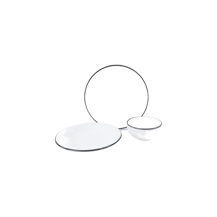 Пълен сервиз за маса, Keramika, Simply, 12 части, Керамика, Бял