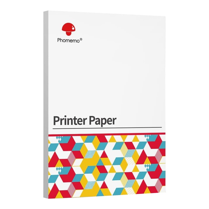 Термични листове Phomeno A4, 200 броя, специална хартия, съвместима с всеки термичен принтер A4, много бързо съхнене, преносими листове за принтер