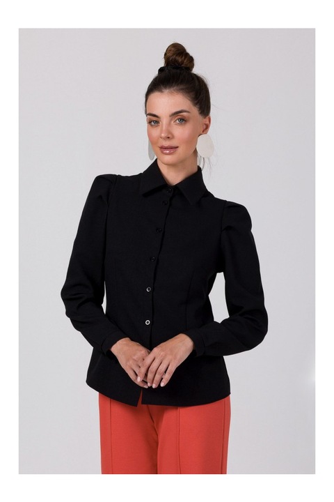 BeWear Hosszú ujjú női ing Annamue B277 fekete, Fekete