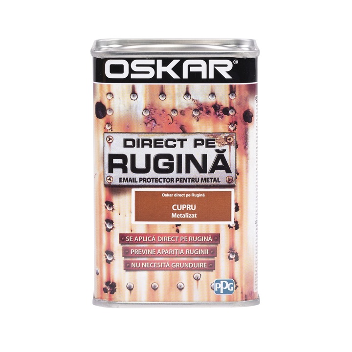 Email pe baza de solvent Oskar Direct pe Rugina, cupru, aspect metalizat, 0.5 L