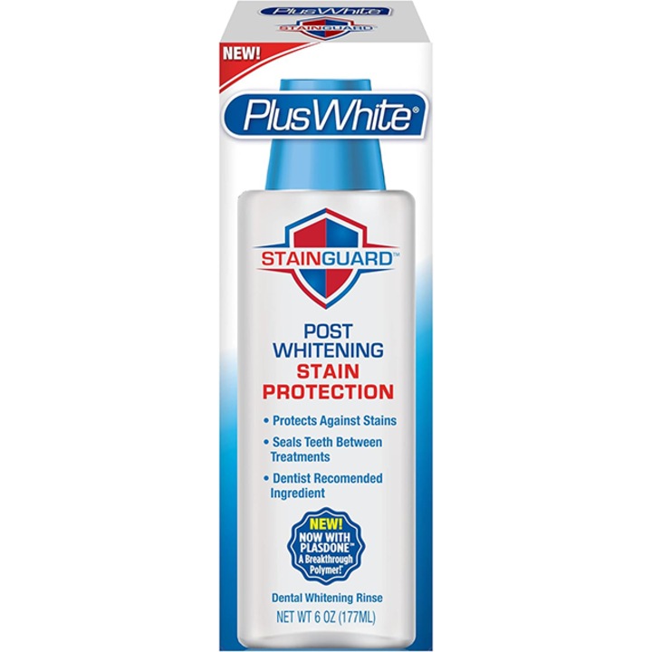 Szájvíz, Plus White, Foltvédő, Intenzív fehérítő hatás, 177ml