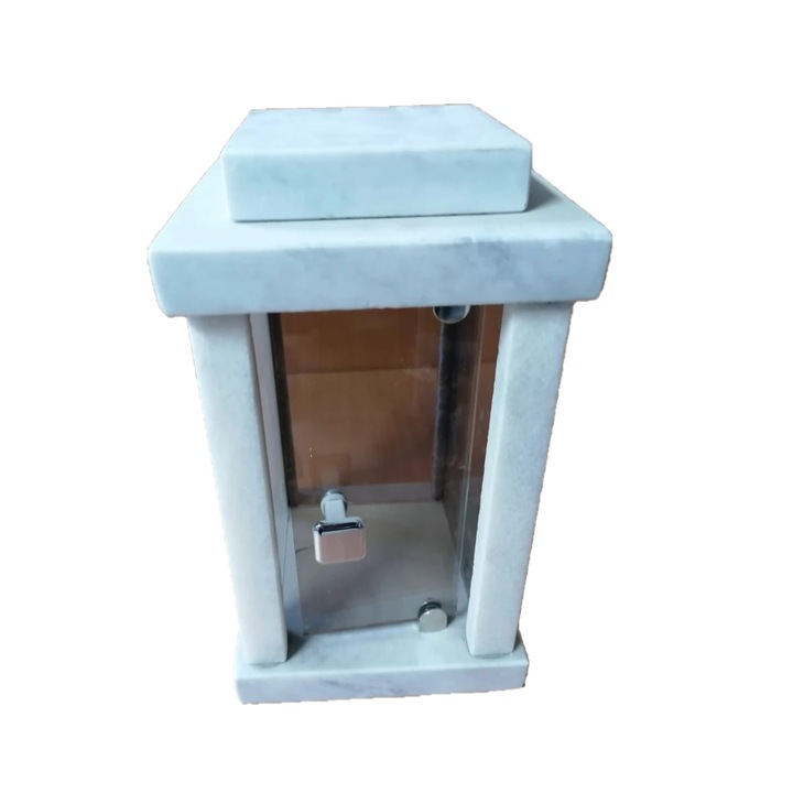 Felinar Marmura Alba, 13 x 14 x 23 cm