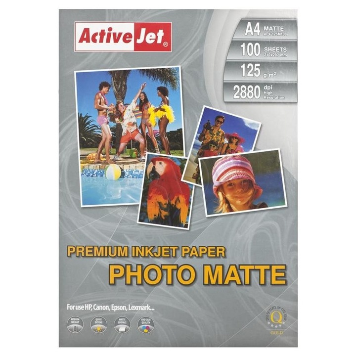 Hartie foto mata Activejet A4,100 coli