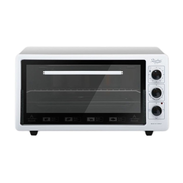 Готварска печка ZEPHYR ZP 1441 T50, 1400W, 50 л, Терморегулатор, Таймер, Бял