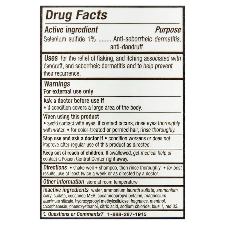 Sampon, Equate, Medicated, cu Sulfura de Seleniu impotriva Matretii si Dermatitei Seboreice, 325ml