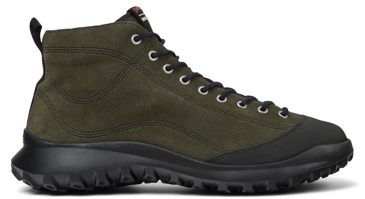 Camper, Pantofi sport high-top de piele intoarsa Circular 1625, Verde masliniu