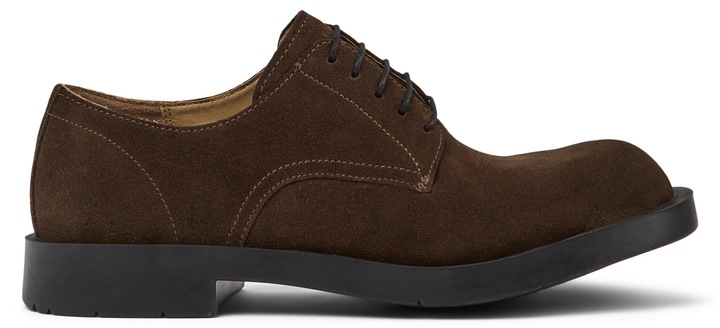 Camper, Pantofi derby din piele intoarsa Mil 1978, Maro inchis, 39