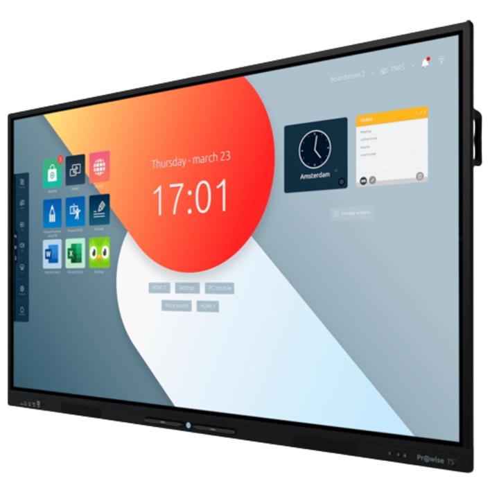 Display interactiv Prowise One G2, diagonala 75", 4K, Android 11, 6GB DDR4, 32GB memorie, 40 de puncte touch, ecran anti-glare