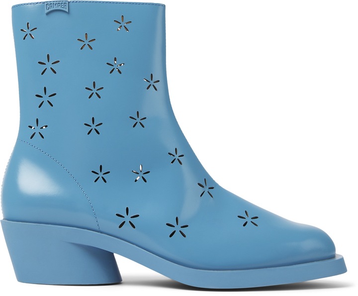 Camper, Ghete cowboy de piele cu toc cubanez Bonnie 1673, Albastru