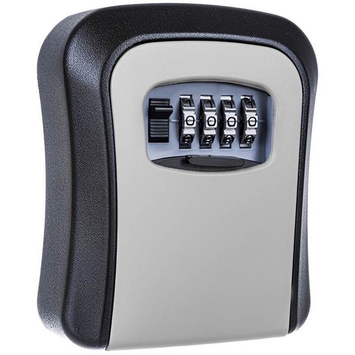 Кутия за ключове, с механичен код, стомана, против сблъсък, вътрешна - външна, 11,5x9,5x4 cm