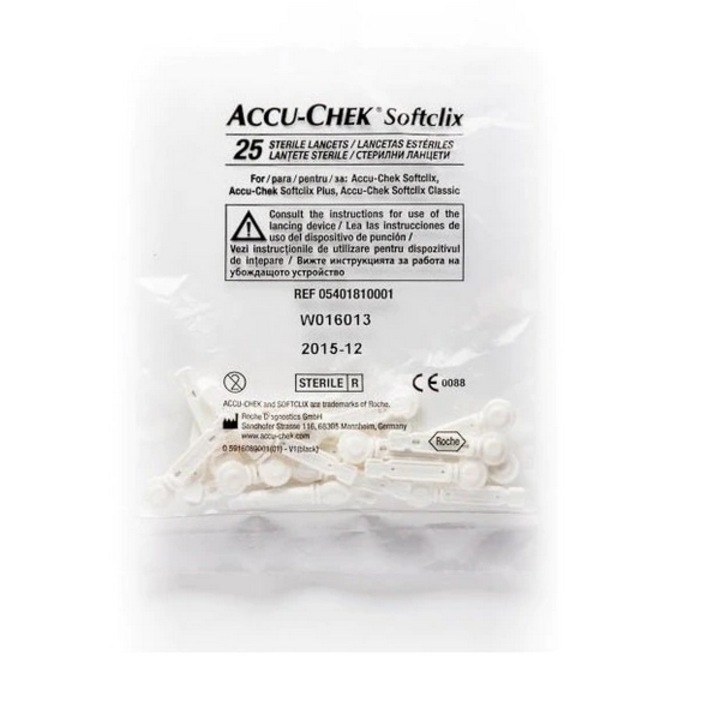 Pachet Glucometru Accu-Chek Active + 60 Teste de Glicemie si Ace Sterile Accu Chek Softclix, 25 buc