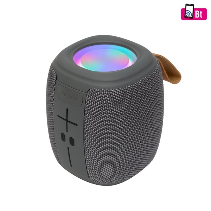 SAL BT 1000 hordozható boombox, Bluetooth kihangosító, FM rádió, USB, microSD, beépített mikrofon, RGB LED, ~15 óra üzemidő