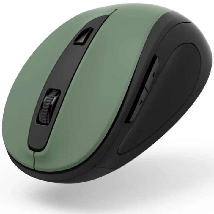Mouse Hama Wireless Optic Cu 6 Butoane Mw-400 V2, Ergonomic, Receiver USB, Verde