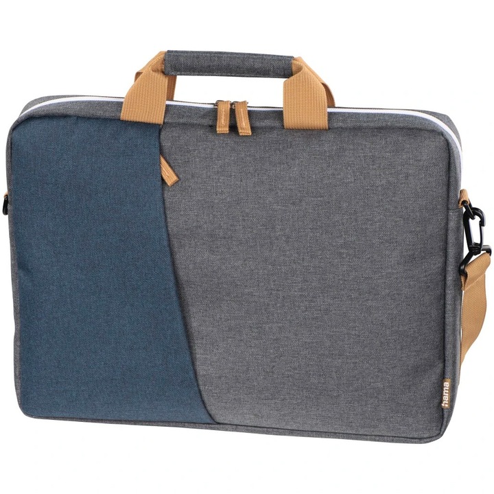 Hama Florence laptop táska, 44 cm (17.3"), kék / szürke